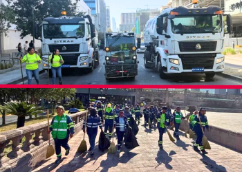 Interviene-Sevicios-Publicos-de-Monterrey-Centro-de-la-Ciudad-posterior-al-Desfile