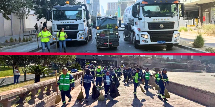 Interviene-Sevicios-Publicos-de-Monterrey-Centro-de-la-Ciudad-posterior-al-Desfile