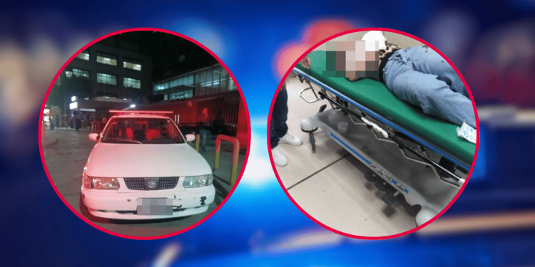 carro-del-papá-y-joven-lesionada-ya-en-el-hospital-luego de la ayuda vial de los oficiales de mty